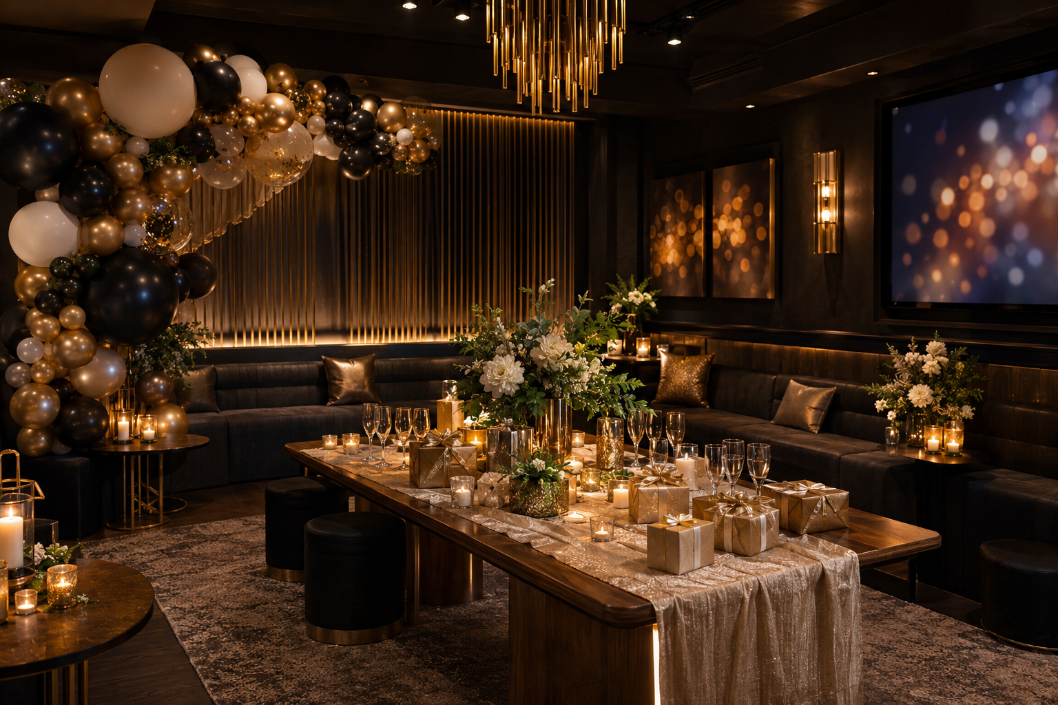 Celebration décor at The Karaoke Loft