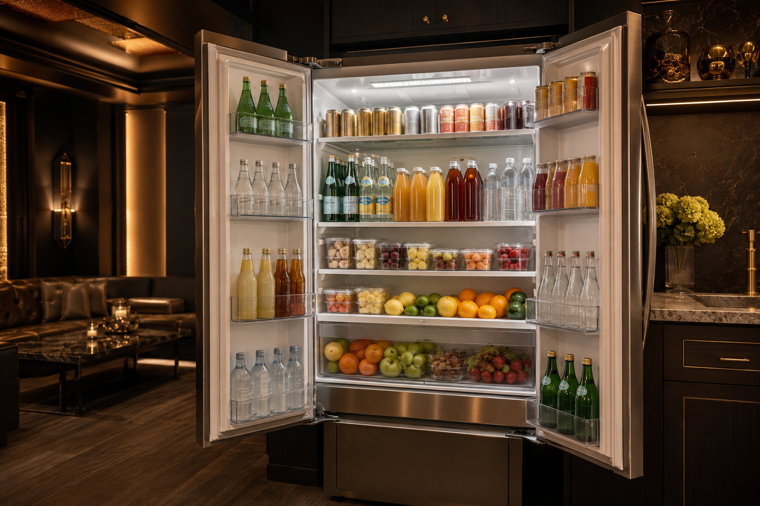 Stocked VIP refrigerator